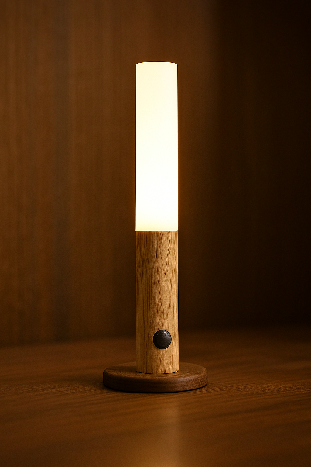 Lámpara SensorWood™ – Luz Inteligente con Estilo Natural