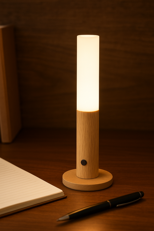 Lámpara SensorWood™ – Luz Inteligente con Estilo Natural