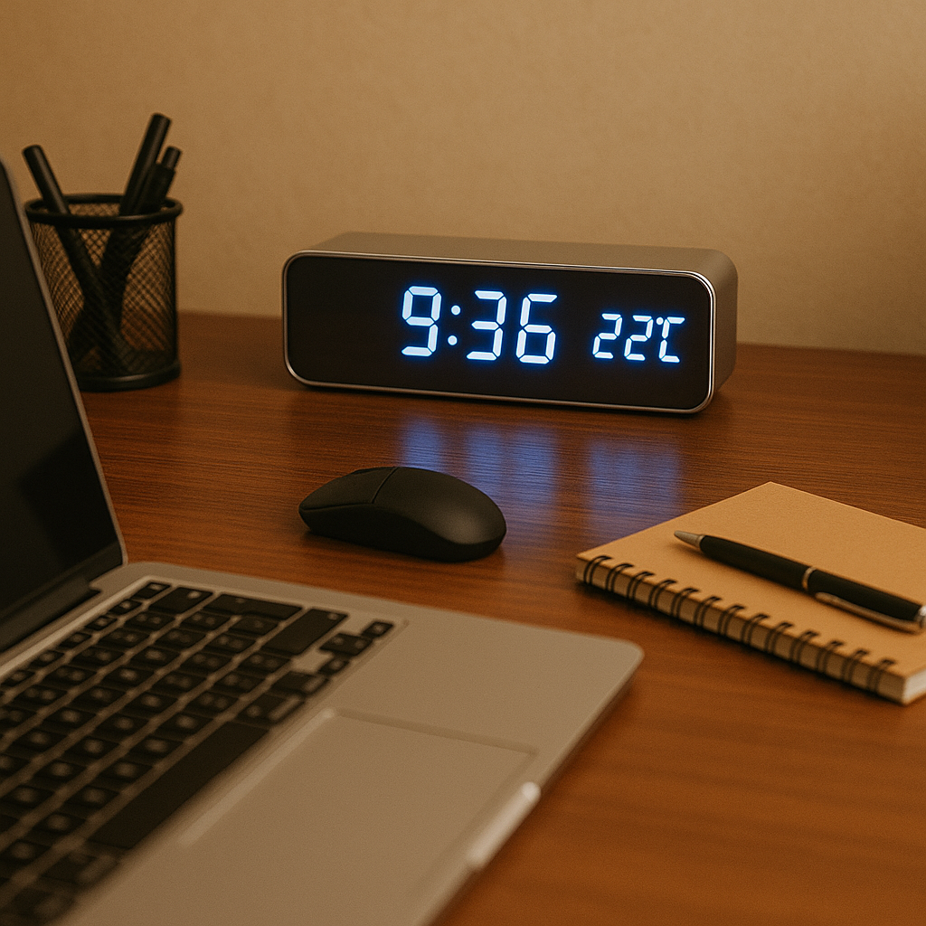 Reloj Digital LED 4 en 1 con Cargador Inalámbrico – Despierta con Estilo y Tecnología