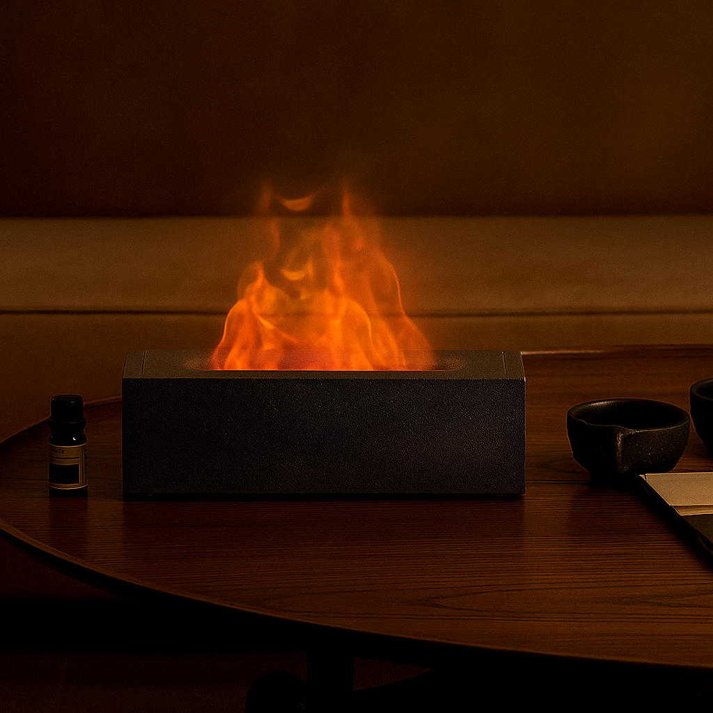 Mini Humidificador Portátil 200ml | Tipo Chimenea