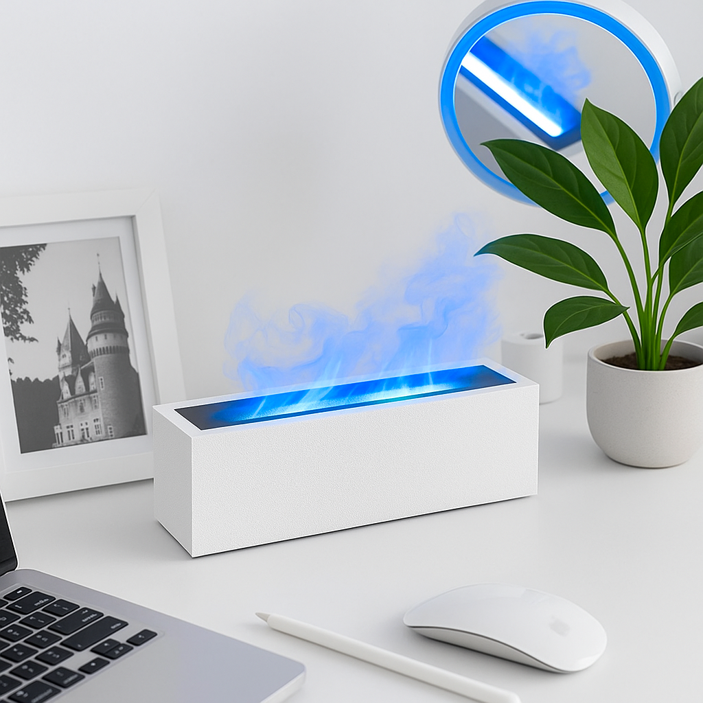 Mini Humidificador Portátil 200ml | Tipo Chimenea
